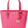 Michael Kors Crossbody Handbags | Xs Carry All Jet Set Travel Womens Tote (Electric Pink)