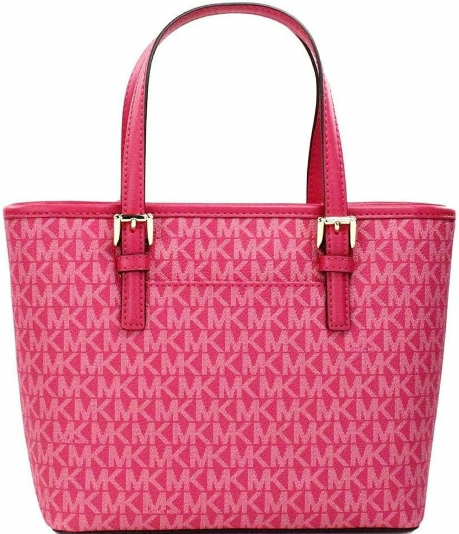 Michael Kors Crossbody Handbags | Xs Carry All Jet Set Travel Womens Tote (Electric Pink)