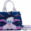 Loungefly Crossbody Handbags | Loungefly The Little Mermaid Ursula Plotting Glow Crossbody Bag, Multicolored