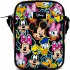 Buckle-Down Crossbody Handbags | Disney Bag, Cross Body, Disney Sensational Six Expressions Scattered Multi Color, Vegan Leather