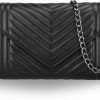 Voikukka Crossbody Handbags | Black Leather Quilted Crossbody Bags For Women Chain Shoulder Bag Cell Phone Wallet Strap Iphone Cross Body Purse Handbag