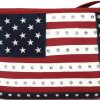 WESTERN ORIGIN Crossbody Handbags | Western Origin American Flag Stars And Stripes Studs Crossbody Handbag Usa Patriotic Women Purse Leather Single Shoulder Bag