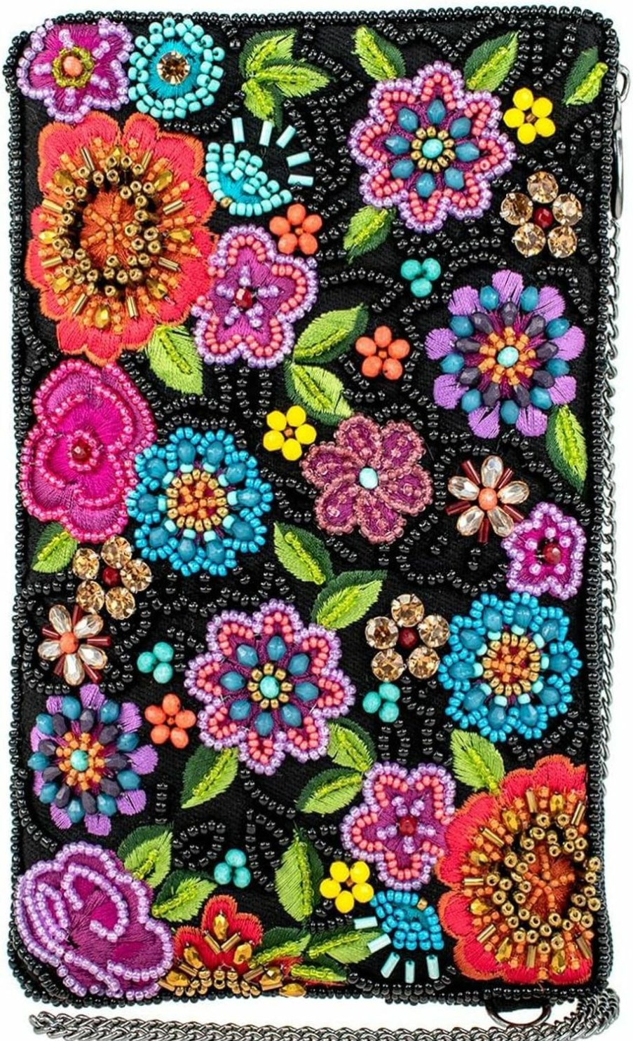 Mary Frances Crossbody Handbags | Mary Frances So Sweet Beaded Floral Crossbody Phone Bag, Multi