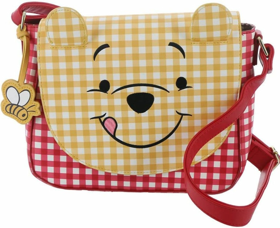 Loungefly Crossbody Handbags | Loungefly Winnie The Pooh Gingham Crossbody Bag