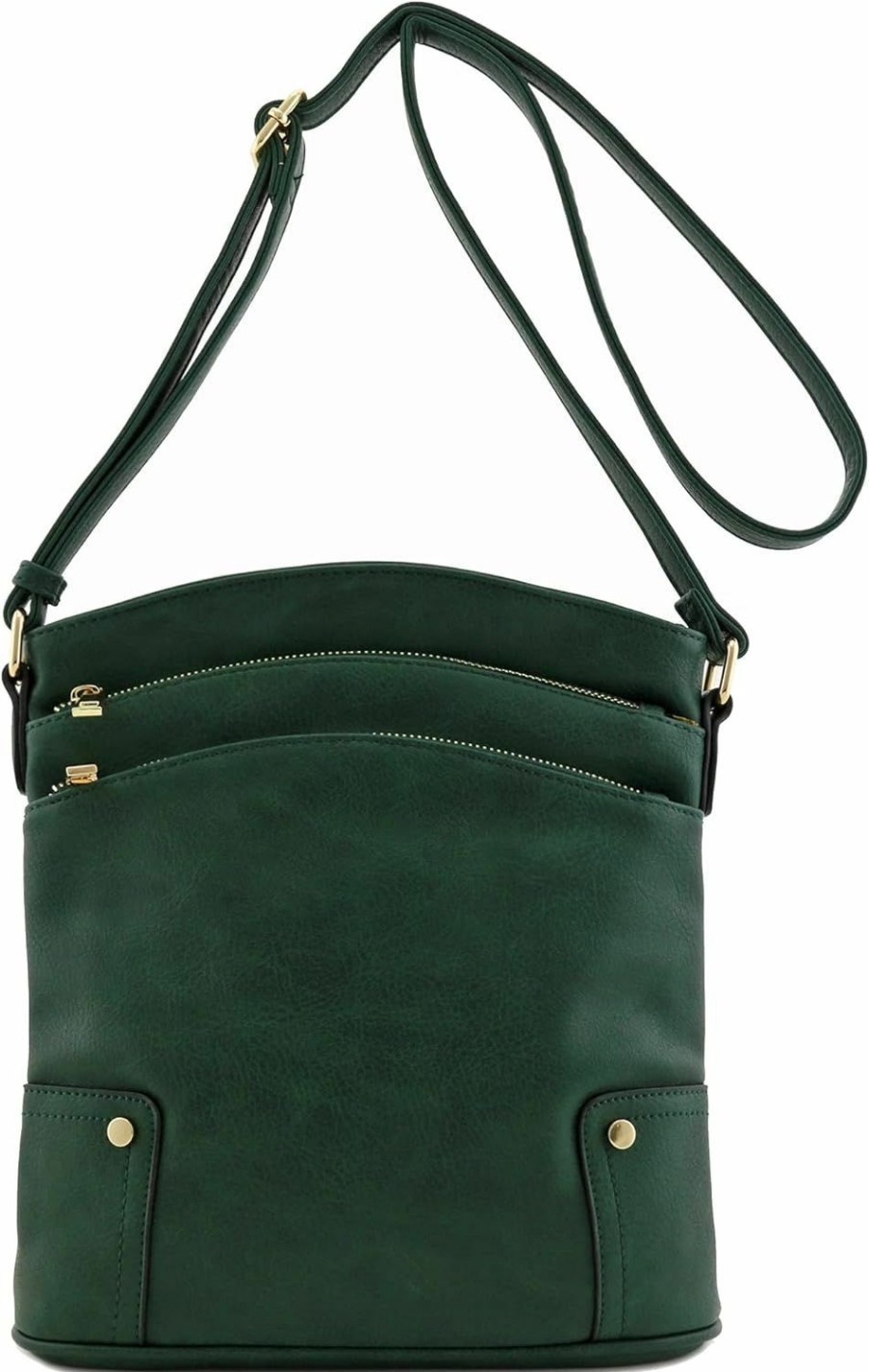 ALYSSA Crossbody Handbags | Alyssa Triple Zip Pocket Large Crossbody Bag