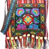 Faithtur Crossbody Handbags | Vintage Ethnic Tribal Embroidered Tassel Sling Crossbody Boho Hippie Shoulder Bag