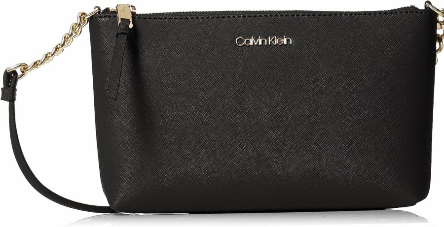 Calvin Klein Crossbody Handbags | Calvin Klein Hayden Saffiano Large Chain Crossbody