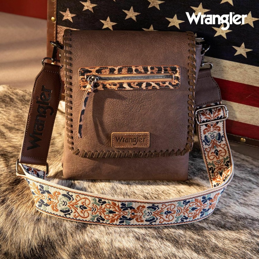 Wrangler Crossbody Handbags | Wrangler Crossbody Bags For Women Western Hand Woven Satchel Purse