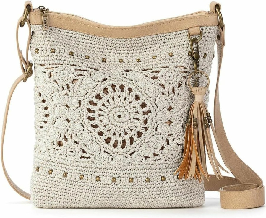 The Sak Crossbody Handbags | The Sak Lucia Crossbody Bag In Crochet, Convertible Purse With Adjustable Shoulder Strap