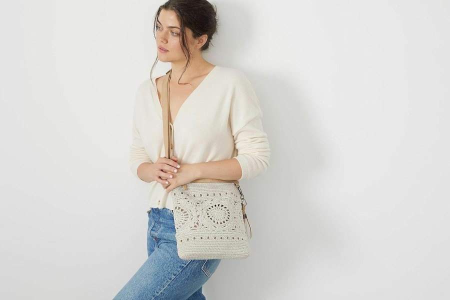 The Sak Crossbody Handbags | The Sak Lucia Crossbody Bag In Crochet, Convertible Purse With Adjustable Shoulder Strap