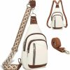 MYHOZEE Crossbody Handbags | Sling Bag Crossbody Backpack Purse - 2 In 1 Leather Cross Body Bag Fanny Pack With 2 Removable Strap Large Chest Shoulder Bag