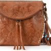 The Sak Crossbody Handbags | The Sak Womens Silverlake Crossbody Bag In Leather Casual Purse With Adjustable Strap Zipper Pockets, Tobacco Floral Embossed Ii, One Size Us