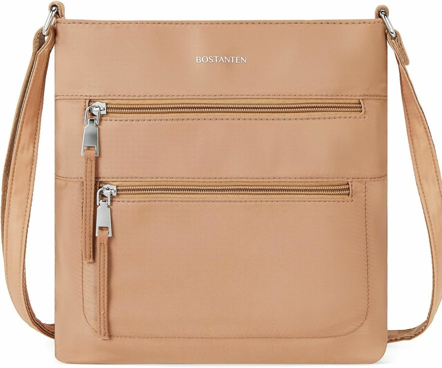 BOSTANTEN Crossbody Handbags | Bostanten Crossbody Bags Purses For Women Trendy Soft Leather Shoulder Handbags With Adjustable Strap Zipper Pocket Medium