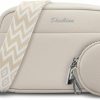 SHUIBIAN Crossbody Handbags | Shuibian Genuine Leather Crossbody Bag For Women Detachable Coin Purse Wide Strap Shoulder Bag Camera Crossbody Purse