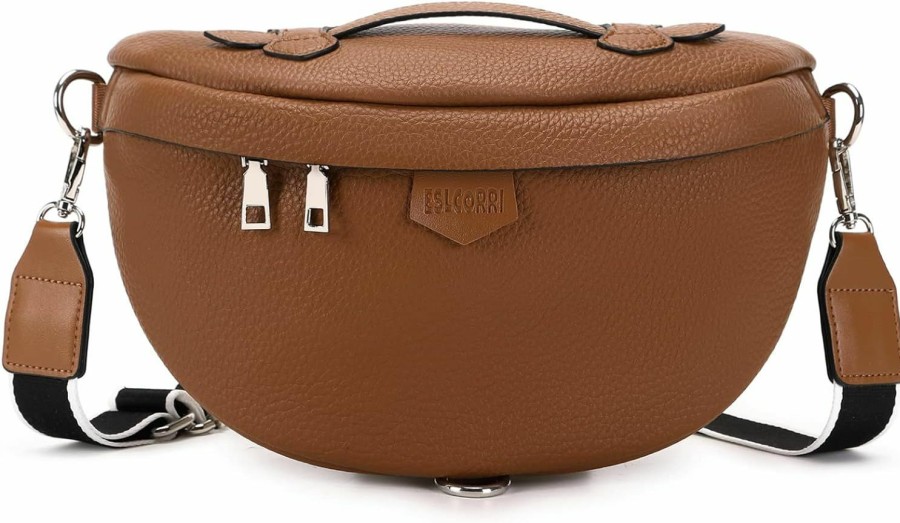 Eslcorri Crossbody Handbags | Eslcorri Crossbody Bags For Women - Fashion Sling Purse Shoulder Bag Fanny Pack Leather Causal Chest Bum Bag Cross Body Purse