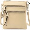 Dasein Crossbody Handbags | Dasein Crossbody Purse For Women Vegan Leather Shoulder Handbags Messenger Bags With Multi Zipper Pockets