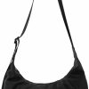 XSUIOY Crossbody Handbags | Nylon Crescent Shoulder Bag For Women Men,Crossbody Bag With Adjustable Strap&Dual Interior Zip Pocket