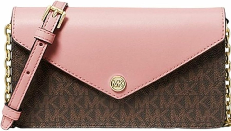 Michael Kors Crossbody Handbags | Michael Kors Small Logo Envelope Crossbody Bag (Primrose)