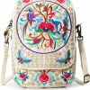 Goodhan Crossbody Handbags | Goodhan Flowers Embroidery Canvas Crossbody Bag, Women Messenger Bag, Cellphone Pouch Purse