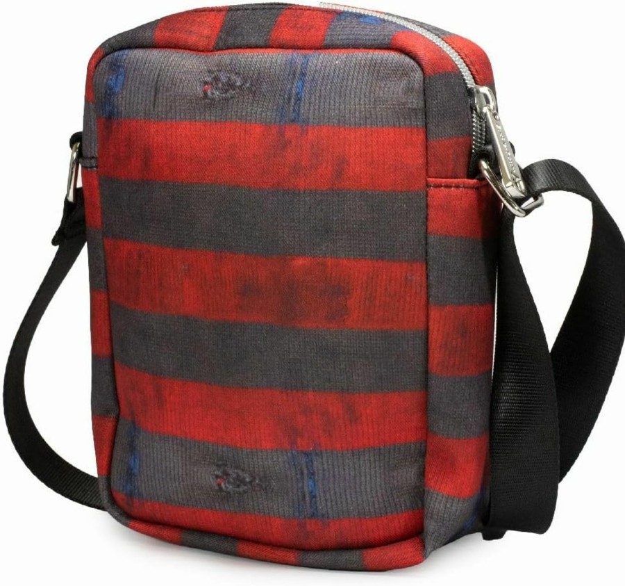 Buckle-Down Crossbody Handbags | Buckle Down Horror Bag, Cross Body, A Nightmare On Elm Street, Freddy Krueger Stripes, Canvas