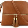 DELUXITY Crossbody Handbags | Deluxity Lightweight Medium Crossbody Bag With Tassel