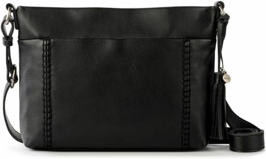 The Sak Crossbody Handbags | The Sak Melrose Gen Crossbody In Leather, Adjustable Crossbody Strap, Black