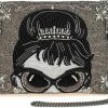 Mary Frances Crossbody Handbags | Mary Frances Beauty Beaded Crossbody Clutch Handbag, Pewter