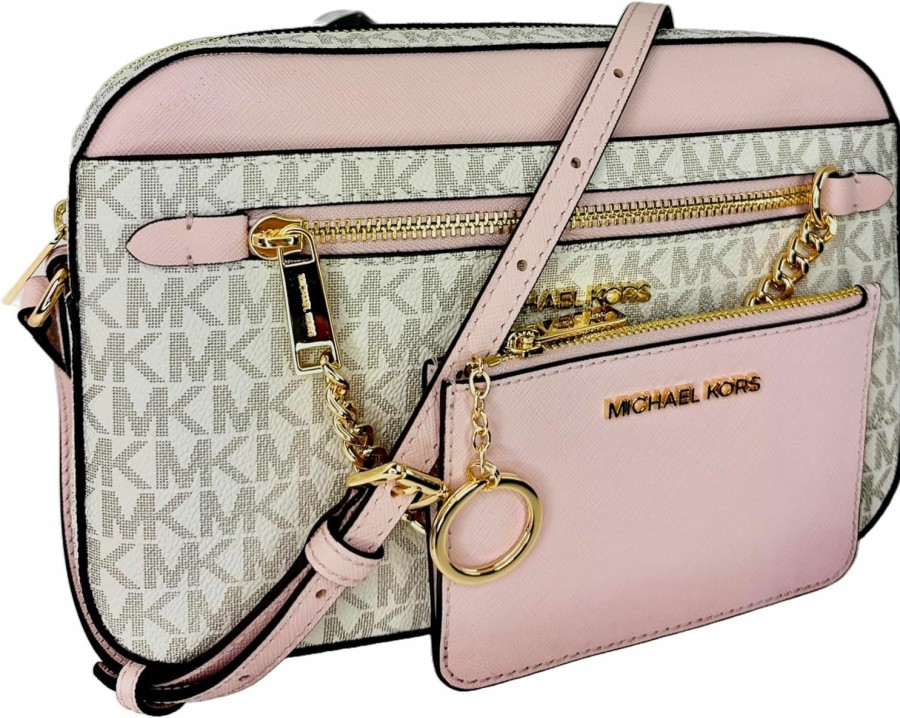 Michael Kors Crossbody Handbags | Michael Kors Jet Set Large Logo Crossbody Bag With Matching Logo Coin Pouch