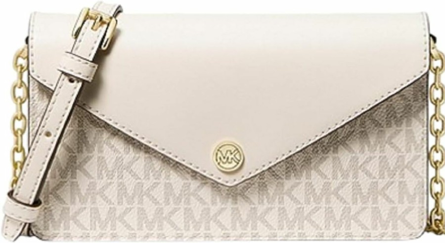 Michael Kors Crossbody Handbags | Michael Kors Small Logo Envelope Crossbody Bag (Lt Cream Multi)