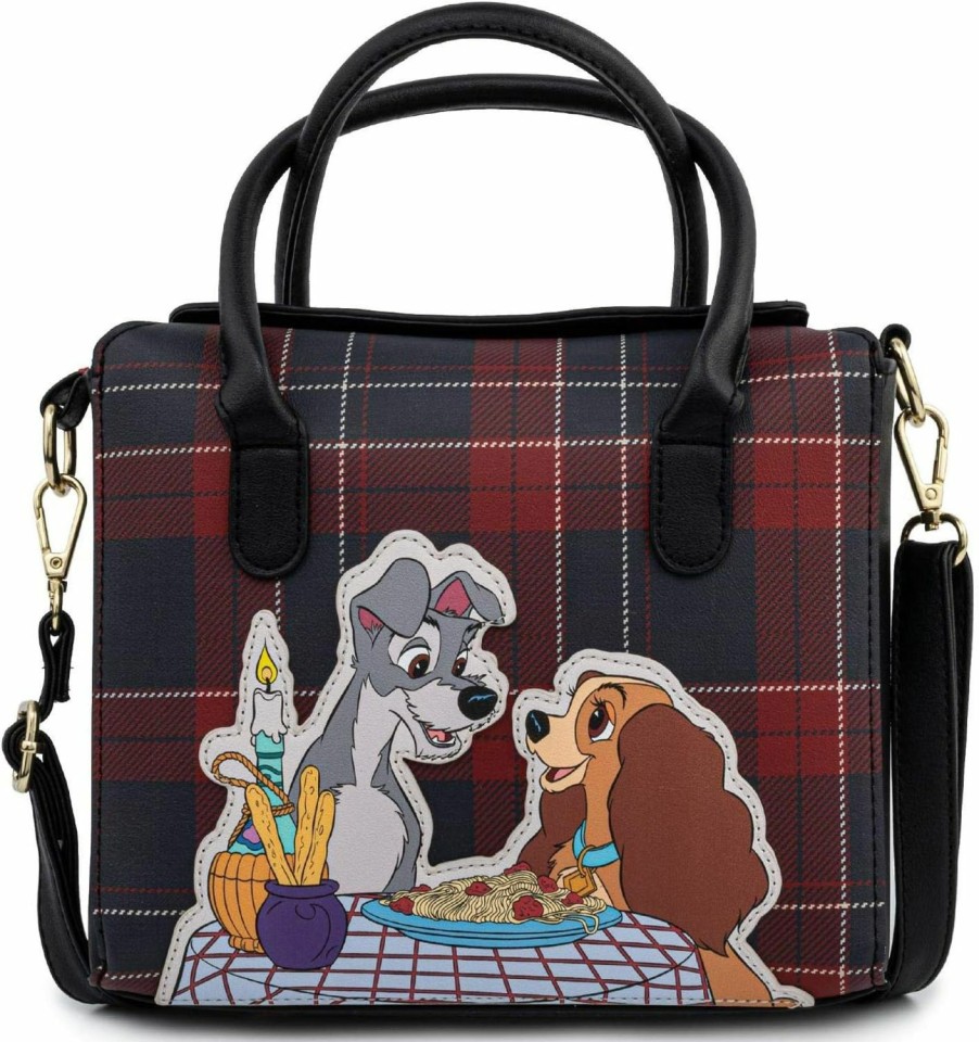 Loungefly Crossbody Handbags | Loungefly Disney Lady And The Tramp Plaid Dinner Crossbody