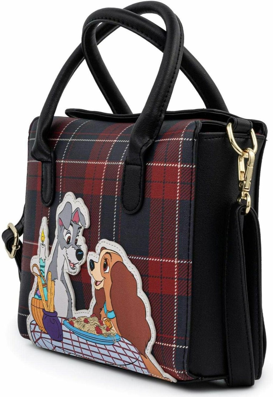 Loungefly Crossbody Handbags | Loungefly Disney Lady And The Tramp Plaid Dinner Crossbody