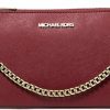 Michael Kors Crossbody Handbags | Michael Kors Jet Set Travel Pouchette Crossbody Bag Med (Dark Cherry)