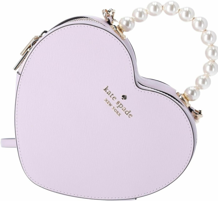 Kate Spade Crossbody Handbags | Kate Spade Love Shack Pearl Crossbody Purse Leather Heart Kf516 (Lilac Moonlight)