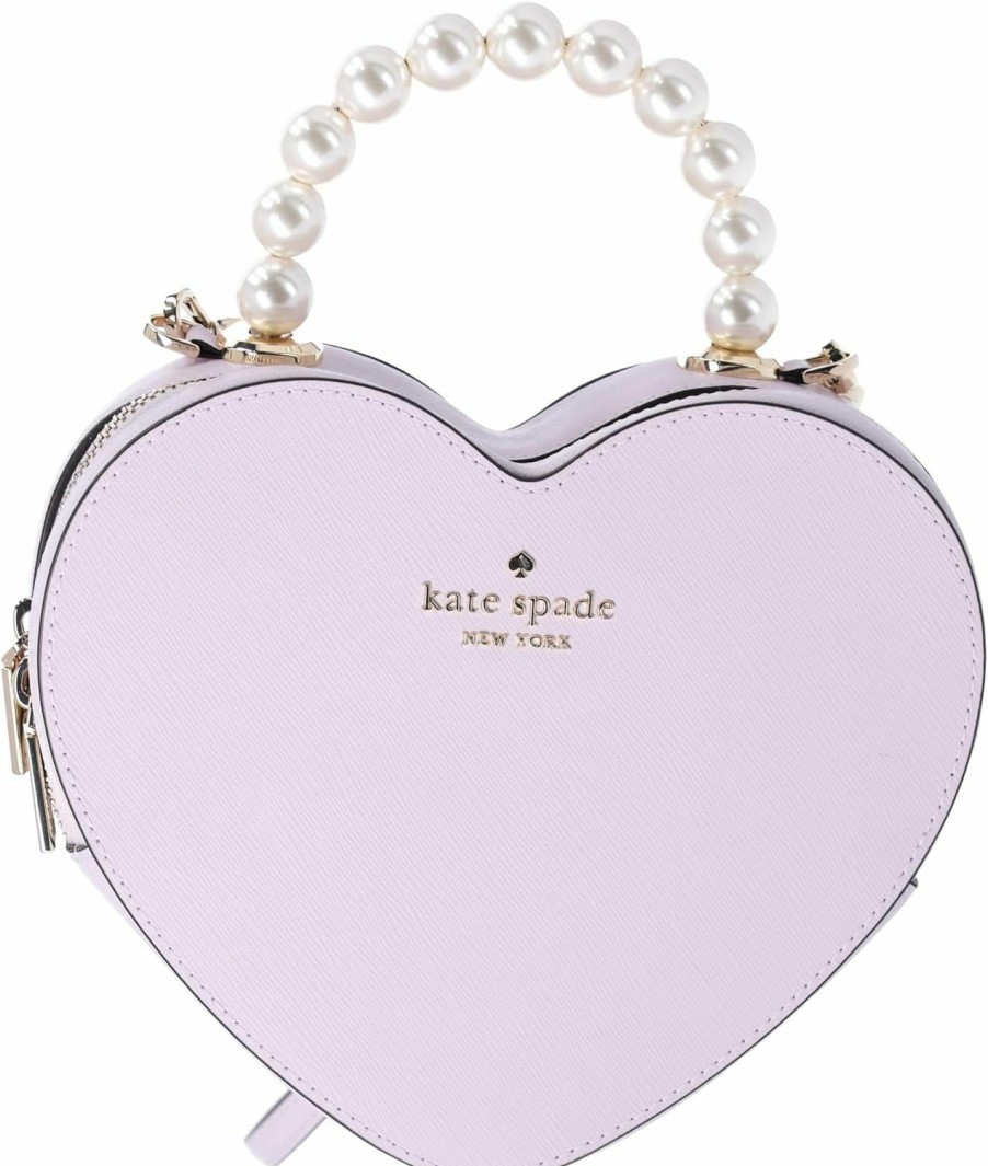 Kate Spade Crossbody Handbags | Kate Spade Love Shack Pearl Crossbody Purse Leather Heart Kf516 (Lilac Moonlight)