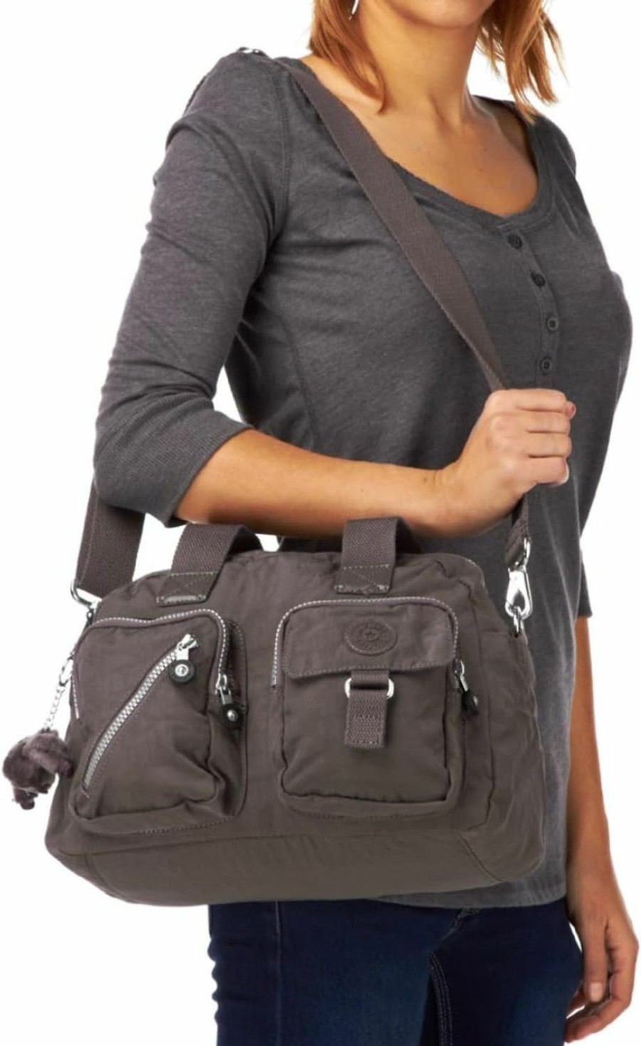 Kipling Crossbody Handbags | Kipling Defea Cross Body (Dove Grey)