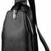 DK86 Crossbody Handbags | Dk86 Genuine Leather Sling Bag For Women Crossbody Purse Travel Chest Backpack Daypack - Black