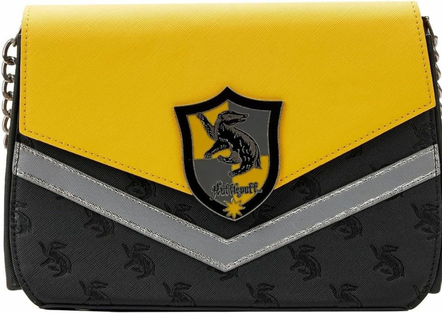 Loungefly Crossbody Handbags | Loungefly Harry Potter Hufflepuff Chain Strap Crossbody Bag