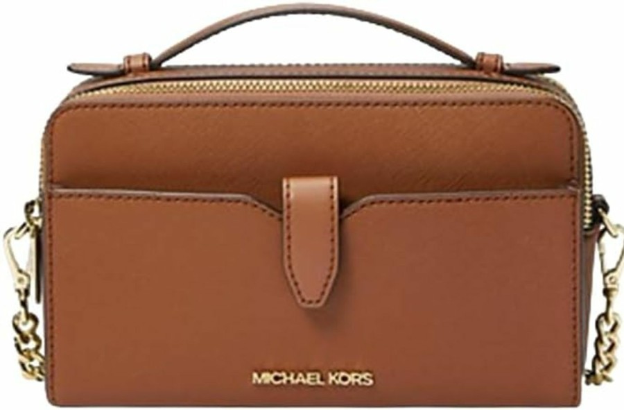 Michael Kors Crossbody Handbags | Michael Kors Shoulder Bag Jet Set Item Md Double Zip Cross Body Luggage