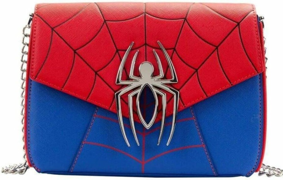 Loungefly Crossbody Handbags | Loungefly Marvel Spider Man Color-Block Crossbody Bag Spider Man One Size