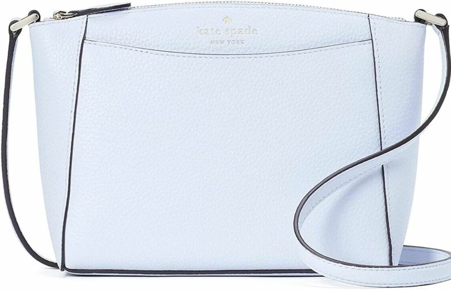 Kate Spade New York Crossbody Handbags | Kate Spade Monica Leather Crossbody Bag Purse Handbag (Taro Milk)