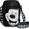 Buckle-Down Crossbody Handbags | Buckle Down Disney Bag, Cross Body, Mickey Mouse Smiling Face Black White, Vegan Leather