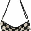 The Sak Crossbody Handbags | The Sak Lumi Convertible Crossbody Purse - Hand Crochet Women'S Handbag For Everyday & Travel, 3-In-1 Small Crossbody Bag With Zipper Closure & Pockets - Black Check