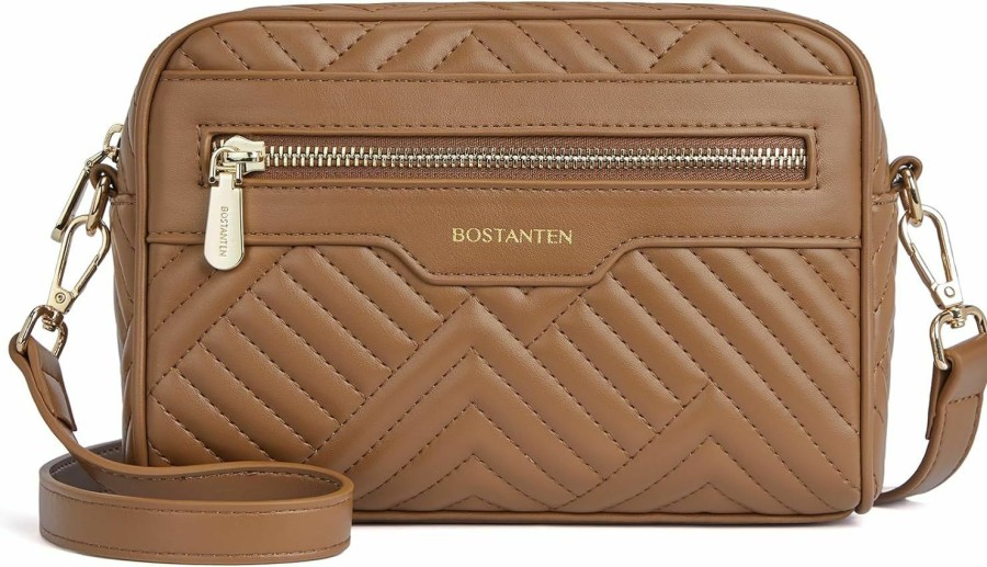 BOSTANTEN Crossbody Handbags | Bostanten Quilted Crossbody Bags For Women Small Crossbody Purse With Adjustable Leather Strap Shoulder Handbags