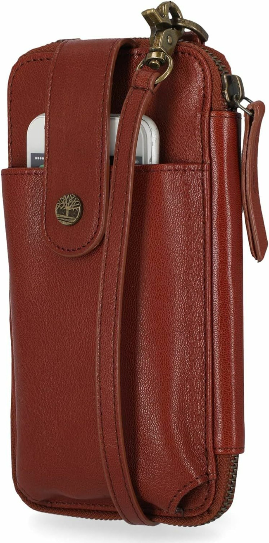 Timberland Crossbody Handbags | Timberland Women'S Rfid Leather Phone Crossbody Wallet Bag