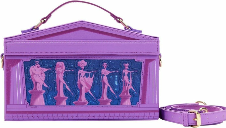 Loungefly Crossbody Handbags | Loungefly Stitch Shoppe Disney Hercules Muses Crossbody Bag