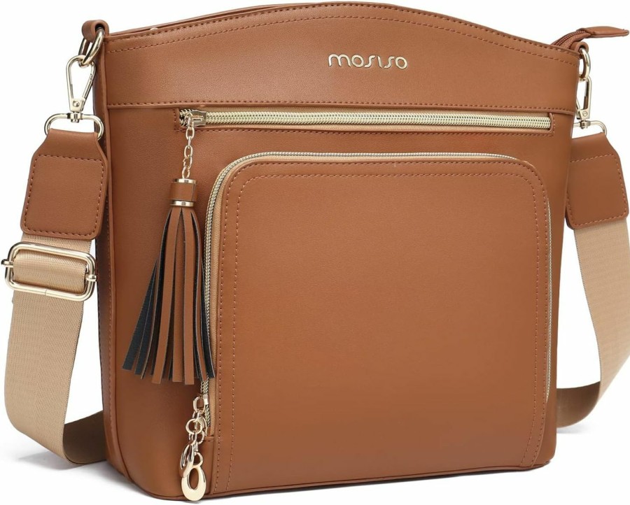 MOSISO Crossbody Handbags | Mosiso Crossbody Bag, Purses For Women Crossbody Bag, Multi Pockets Handbag Shoulder Bag With Card Holder Wallet & Tassel