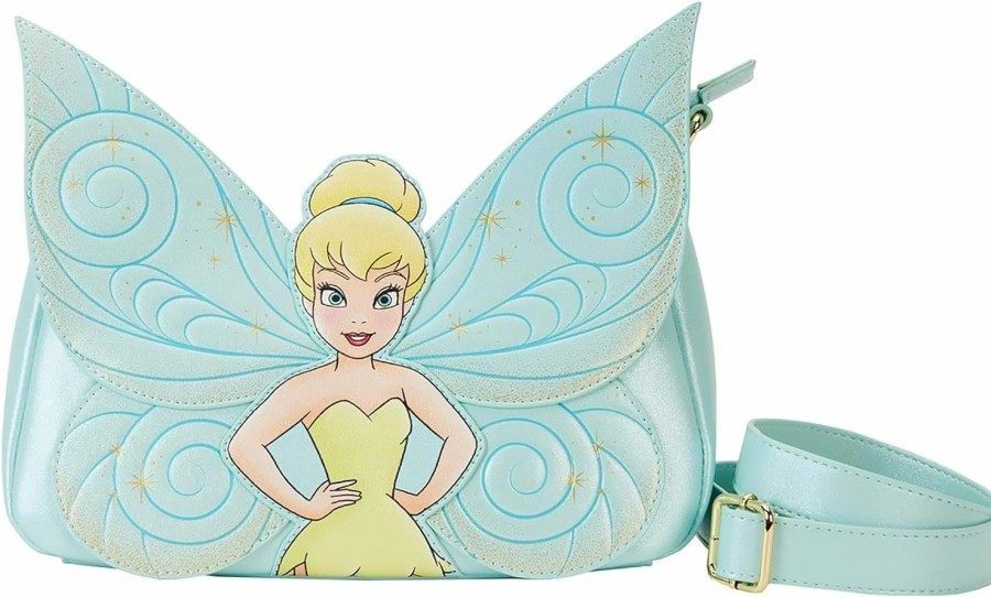 Loungefly Crossbody Handbags | Loungefly Disney Tinker Bell Wings Crossbody Bag