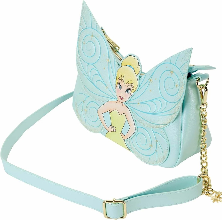 Loungefly Crossbody Handbags | Loungefly Disney Tinker Bell Wings Crossbody Bag