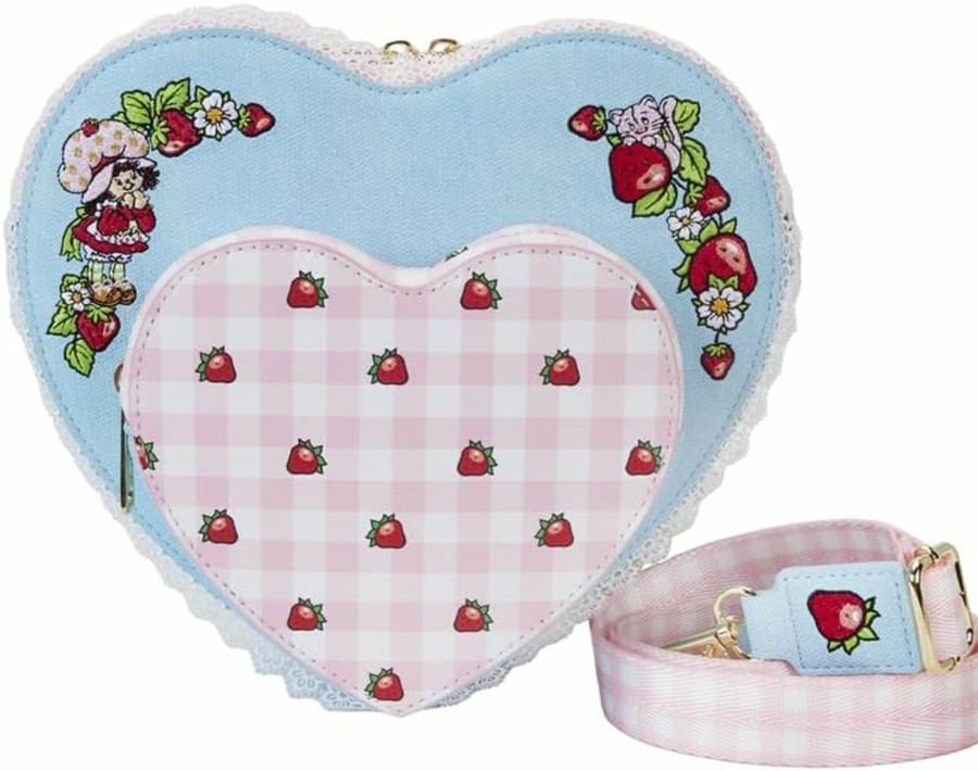 Loungefly Crossbody Handbags | Loungefly Strawberry Shortcake Heart Shaped Figural Crossbody Bag