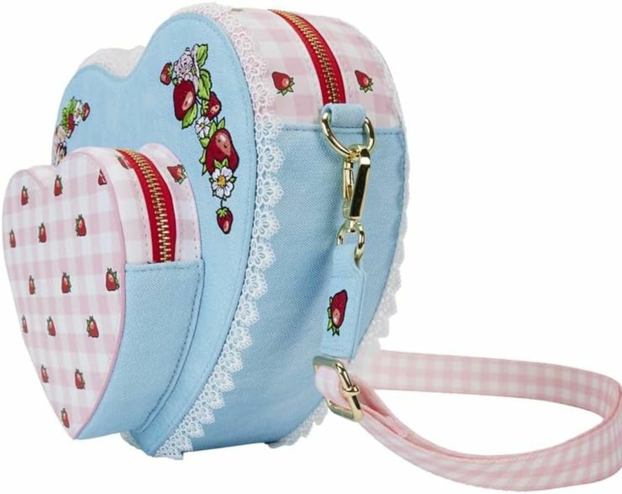 Loungefly Crossbody Handbags | Loungefly Strawberry Shortcake Heart Shaped Figural Crossbody Bag